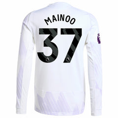 Kobbie Mainoo Manchester United 2025/26 Away Long Sleeve Player Jersey White | Adidas discount