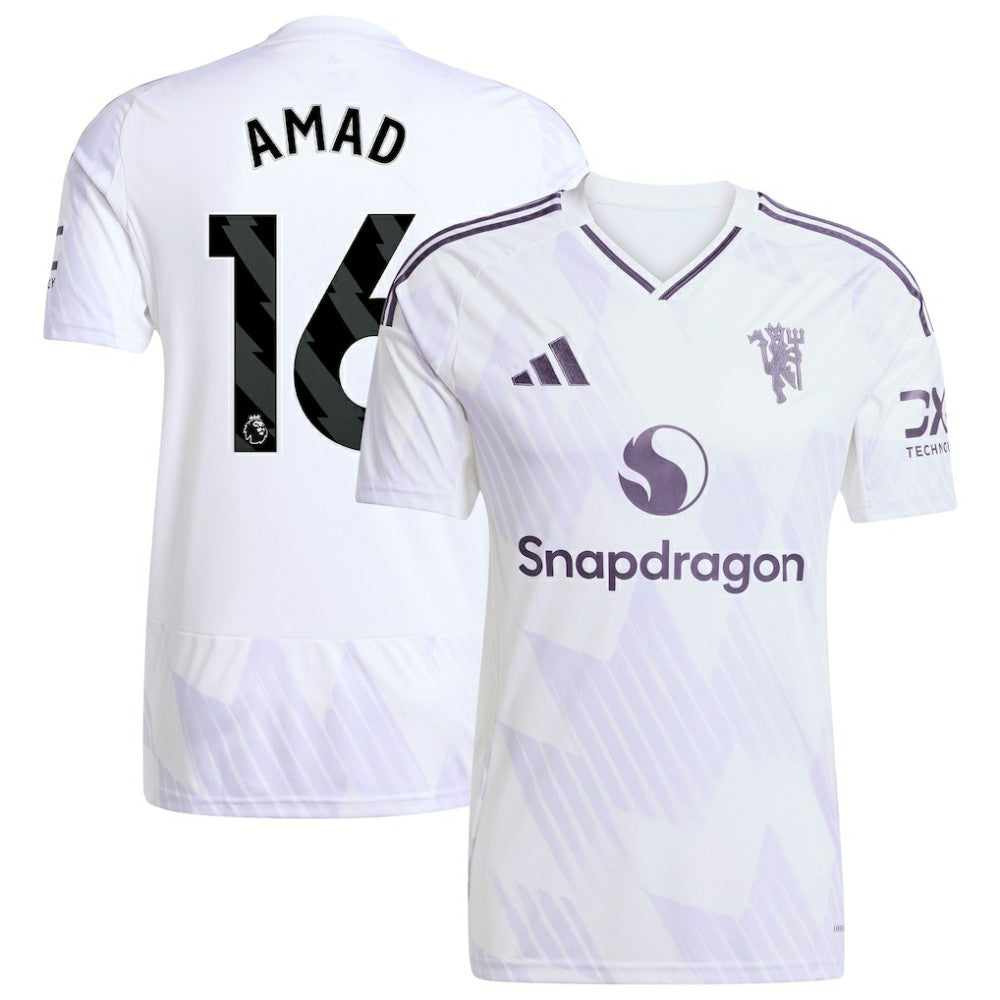 Amad Diallo Manchester United 2025/26 Away Replica Player Jersey White | Adidas Online