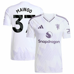 Kobbie Mainoo Manchester United 2025/26 Away Replica Player Jersey White | Adidas discount