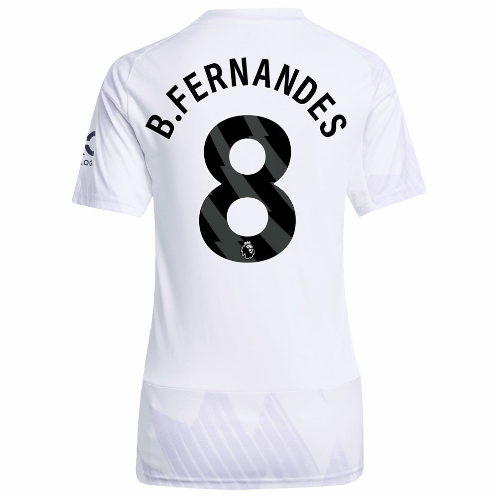 Bruno Fernandes Manchester United Women's 2025/26 Away Replica Player Jersey White | Adidas Sale