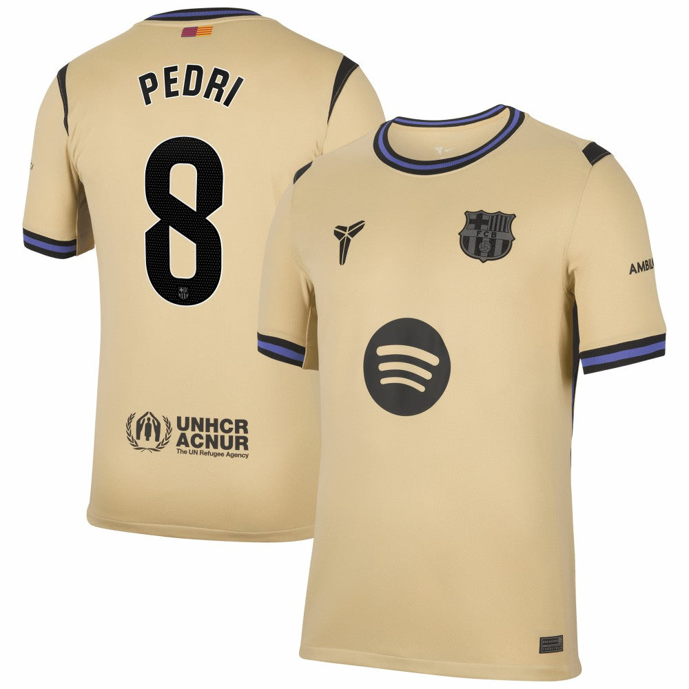 Pedri Barcelona 2025/26 Away Stadium Replica Jersey Gold | Nike Online