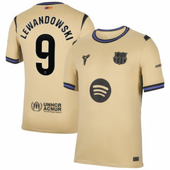 Robert Lewandowski Barcelona 2025/26 Away Stadium Replica Jersey Gold | Nike cheap