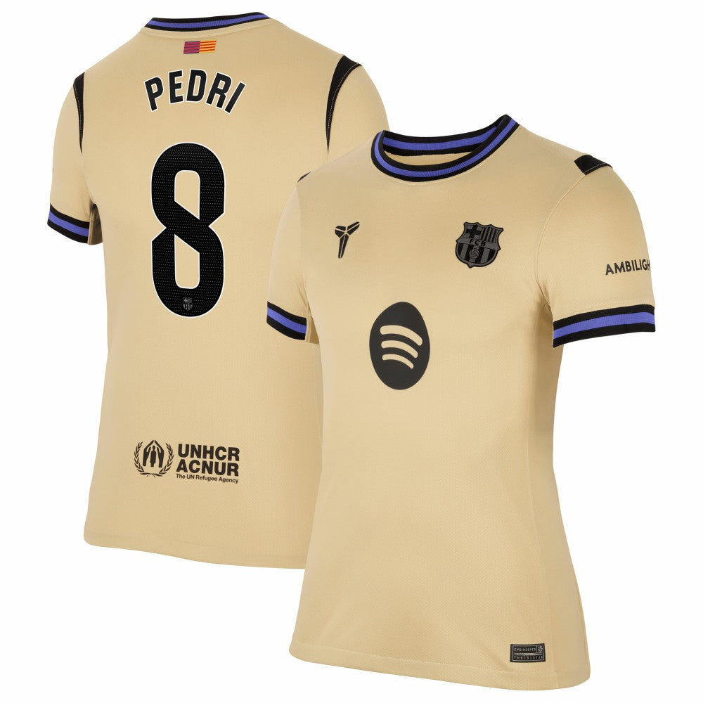 Pedri Barcelona Women's 2025/26 Away Stadium Replica Jersey Gold | Nike discount