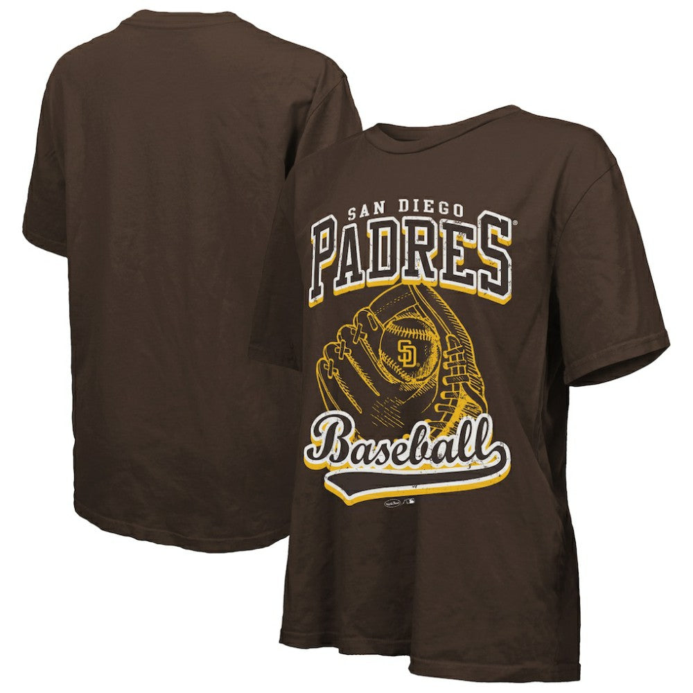 San Diego Padres Majestic Threads Women's Oversized First Base T-Shirt - MLB