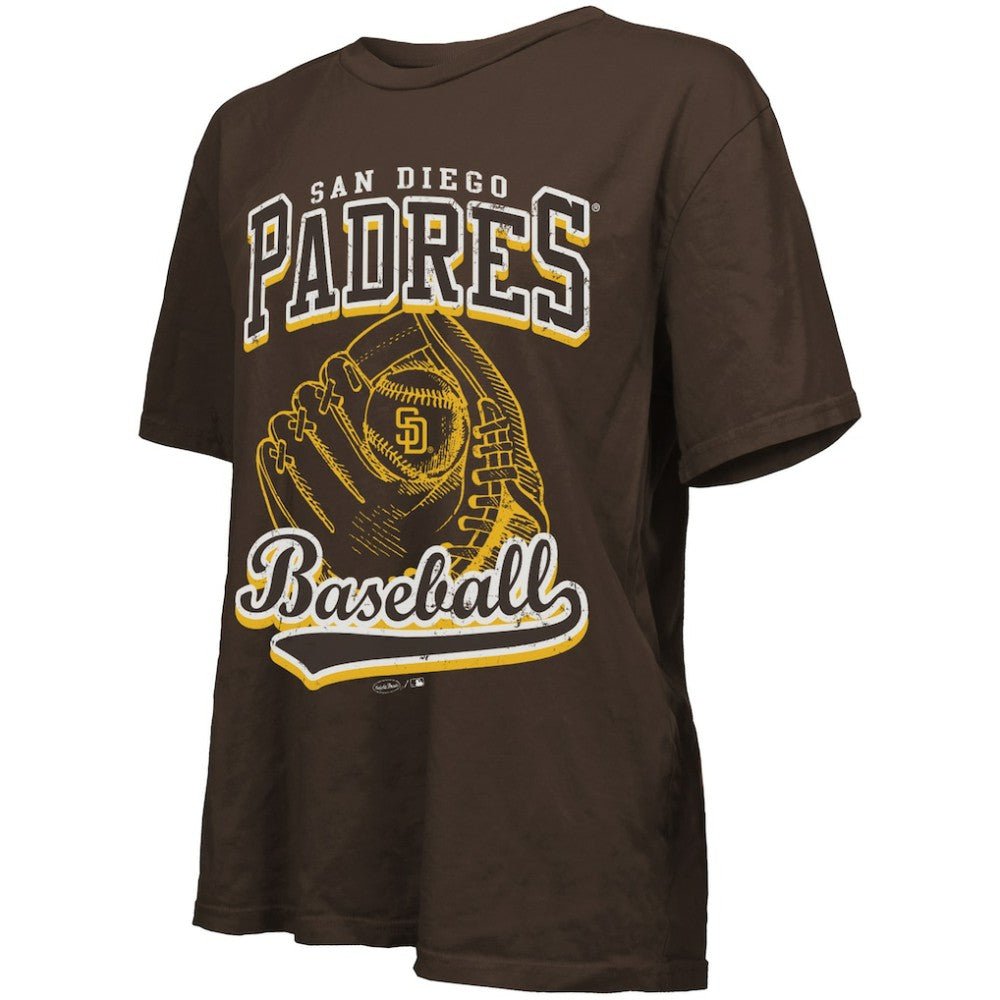 San Diego Padres Majestic Threads Women's Oversized First Base T-Shirt - MLB