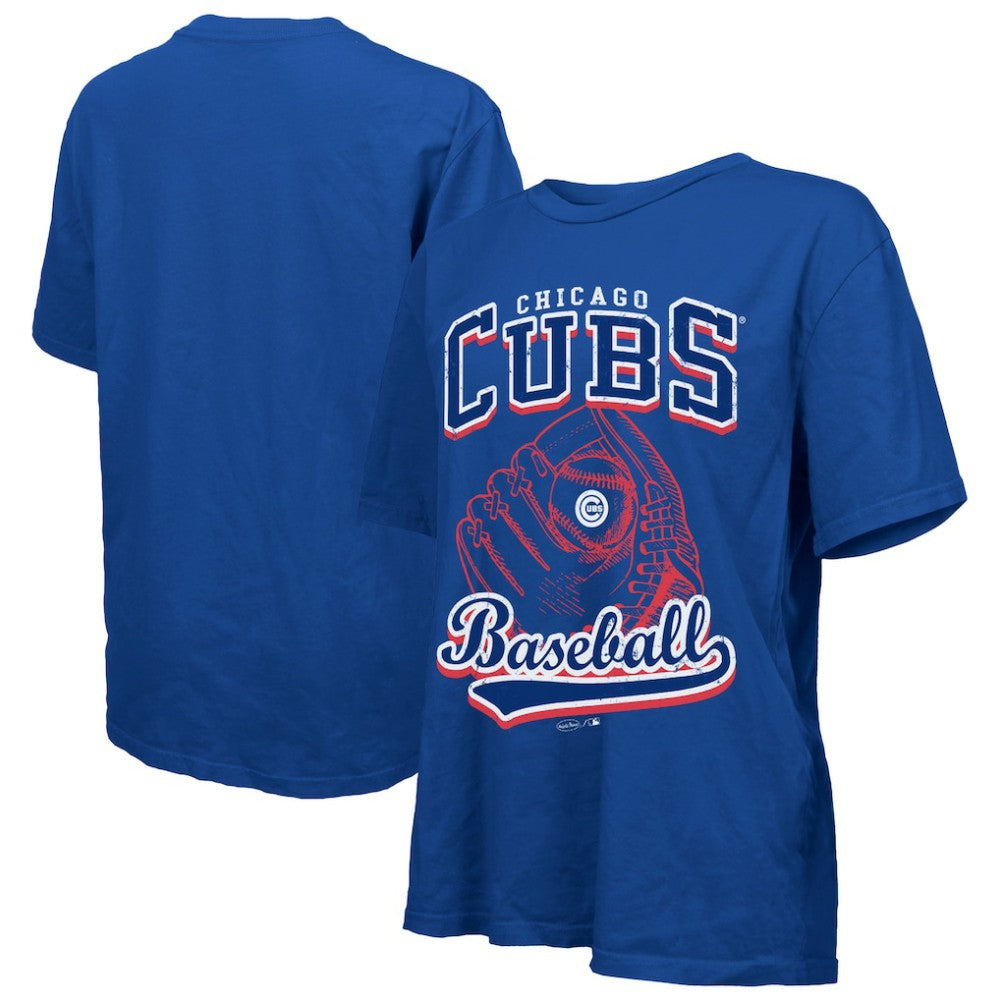 Chicago Cubs Majestic Threads Women's Oversized First Base T-Shirt - MLB