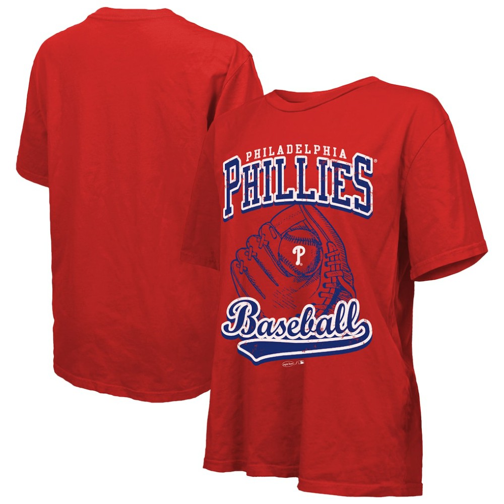 Philadelphia Phillies Majestic Threads Women's Oversized First Base T-Shirt - MLB