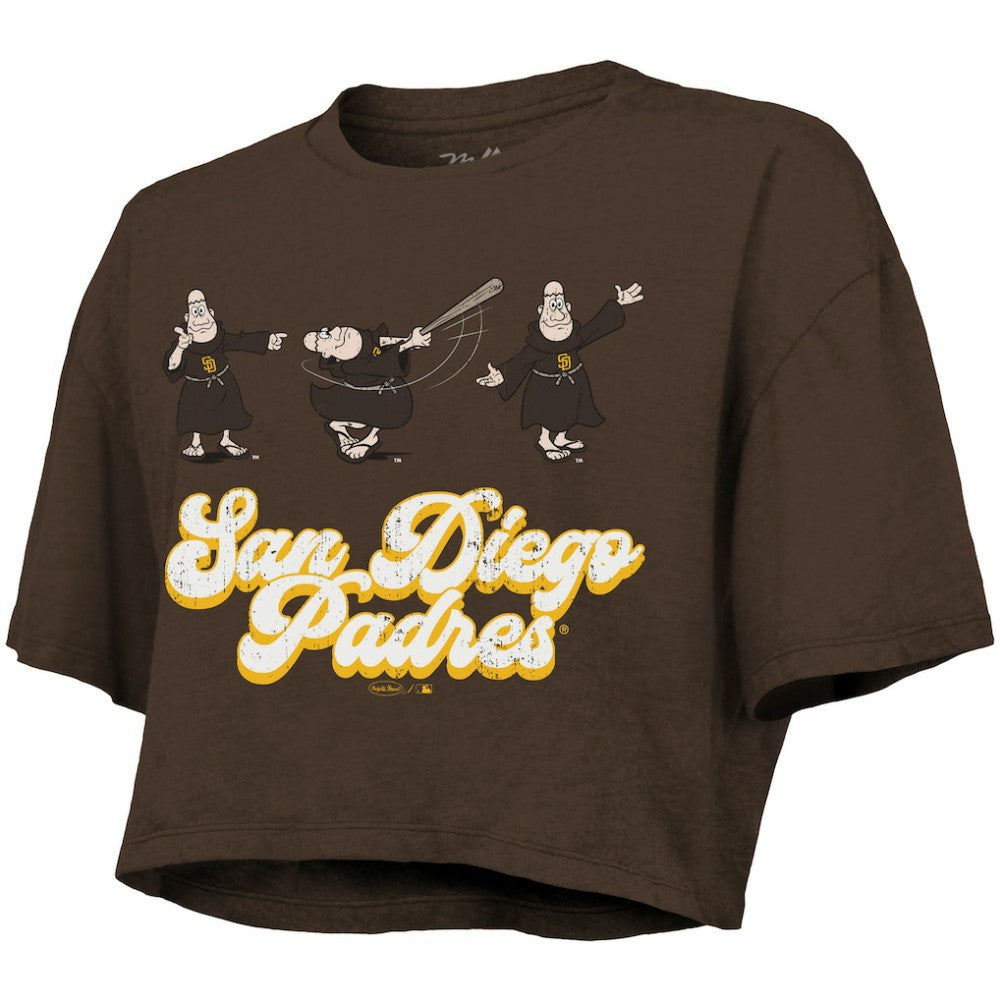 San Diego Padres Majestic Threads Women's Boxy Crop T-Shirt - MLB