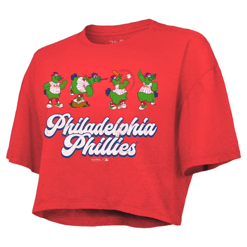 Philadelphia Phillies Majestic Threads Women's Boxy Crop T-Shirt - MLB