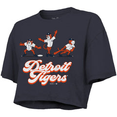 Detroit Tigers Majestic Threads Women's Boxy Crop T-Shirt - MLB