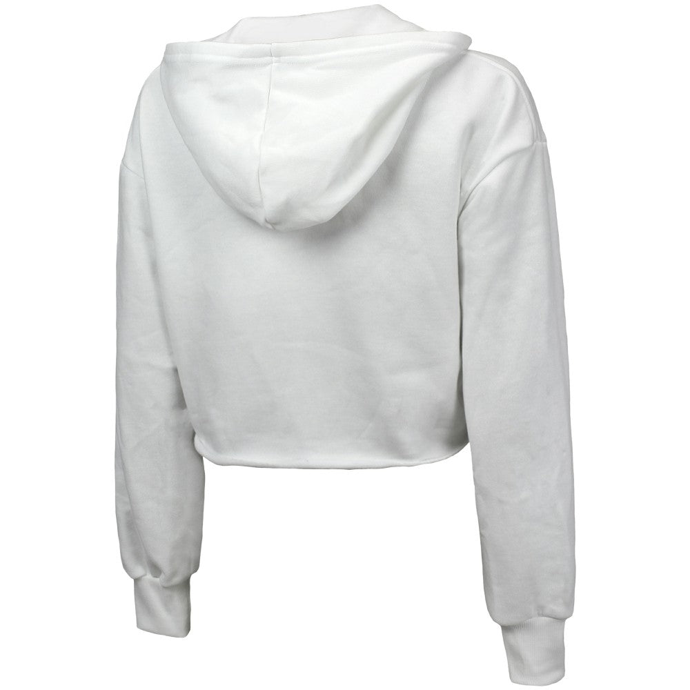 New York Mets Majestic Threads Women's Cropped Have A Field Day Tri-Blend Hoodie - MLB