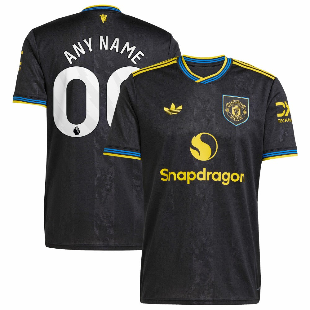 Manchester United 2025/26 Third Replica Custom Jersey Black | Adidas cheap