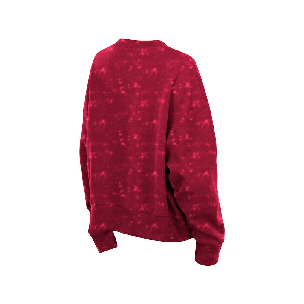 Cleveland Cavaliers Women's Throwback Collection Mineral Wash Crewneck Sweatshirt Wine - NBA