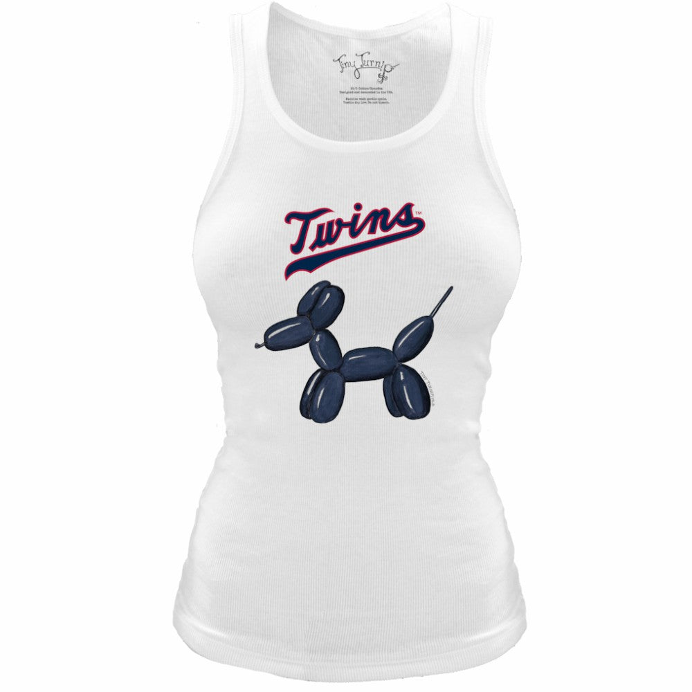 Minnesota Twins Tiny Turnip Women's Fitted Balloon Dog Tri-Blend Tank Top - MLB
