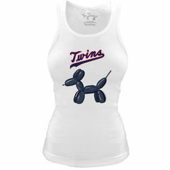 Minnesota Twins Tiny Turnip Women's Fitted Balloon Dog Tri-Blend Tank Top - MLB
