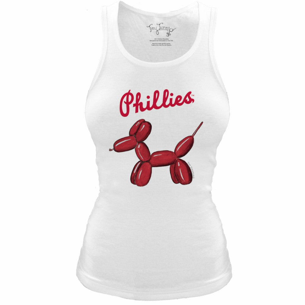 Philadelphia Phillies Tiny Turnip Women's Fitted Balloon Dog Tri-Blend Tank Top - MLB