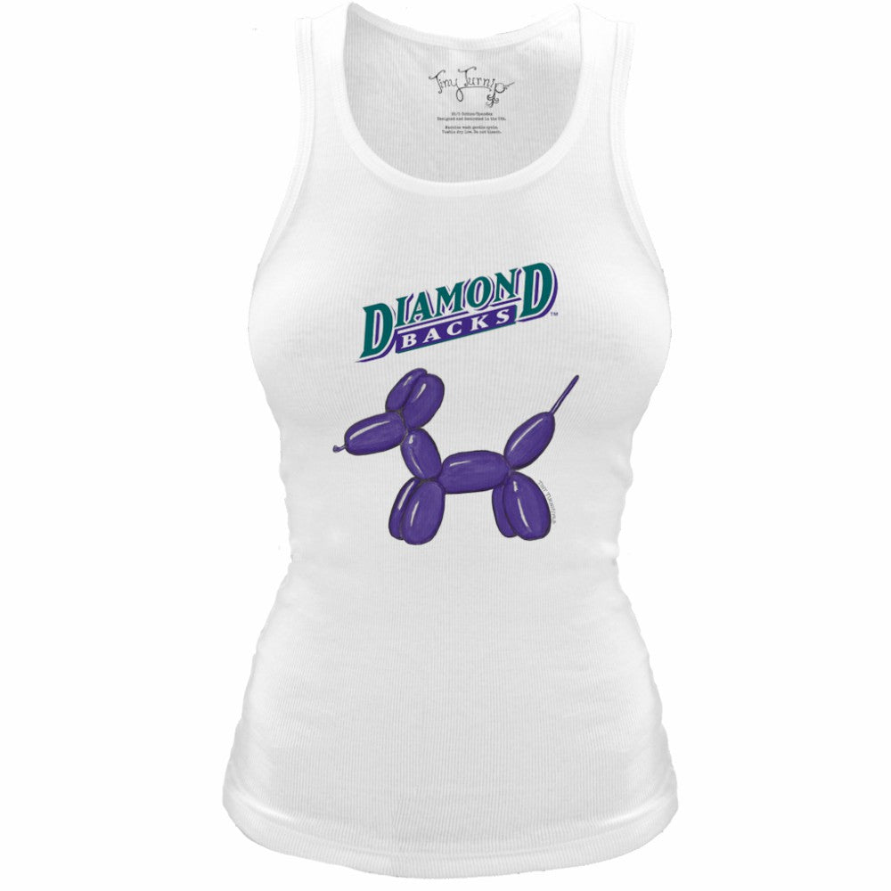 Arizona Diamondbacks Tiny Turnip Women's Fitted Balloon Dog Tri-Blend Tank Top - MLB