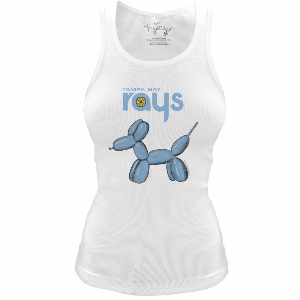 Tampa Bay Rays Tiny Turnip Women's Fitted Balloon Dog Tri-Blend Tank Top - MLB