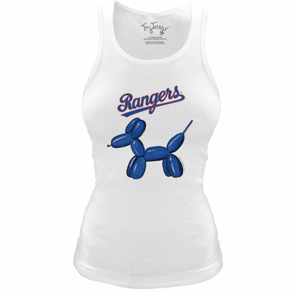 Texas Rangers Tiny Turnip Women's Fitted Balloon Dog Tri-Blend Tank Top - MLB