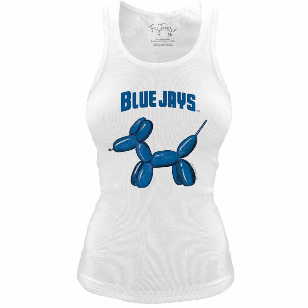 Toronto Blue Jays Tiny Turnip Women's Fitted Balloon Dog Tri-Blend Tank Top - MLB