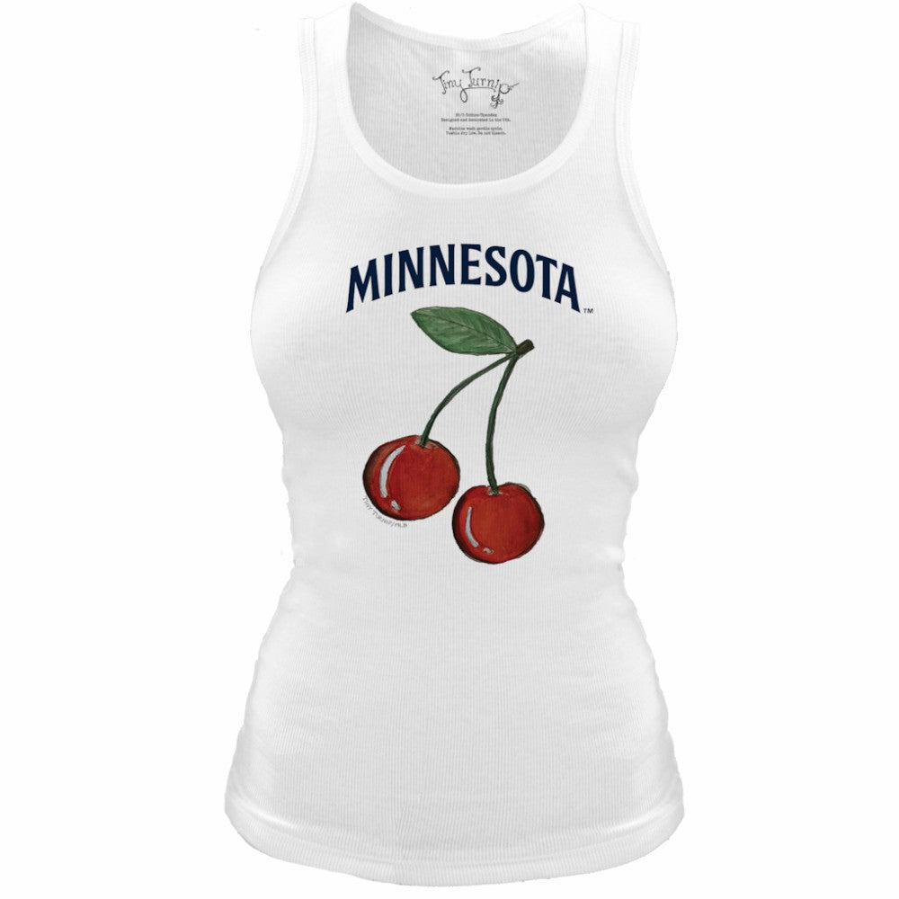Minnesota Twins Tiny Turnip Women's Fitted Cherries Tri-Blend Tank Top - MLB