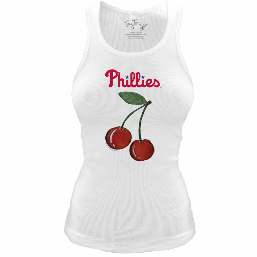 Philadelphia Phillies Tiny Turnip Women's Fitted Cherries Tri-Blend Tank Top - MLB