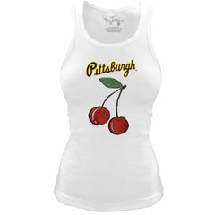 Pittsburgh Pirates Tiny Turnip Women's Fitted Cherries Tri-Blend Tank Top - MLB