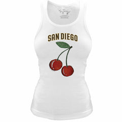 San Diego Padres Tiny Turnip Women's Fitted Cherries Tri-Blend Tank Top - MLB
