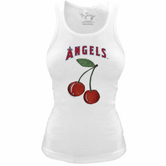 Los Angeles Angels Tiny Turnip Women's Fitted Cherries Tri-Blend Tank Top - MLB