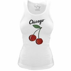 Chicago White Sox Tiny Turnip Women's Fitted Cherries Tri-Blend Tank Top - MLB