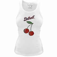 Detroit Tigers Tiny Turnip Women's Fitted Cherries Tri-Blend Tank Top - MLB