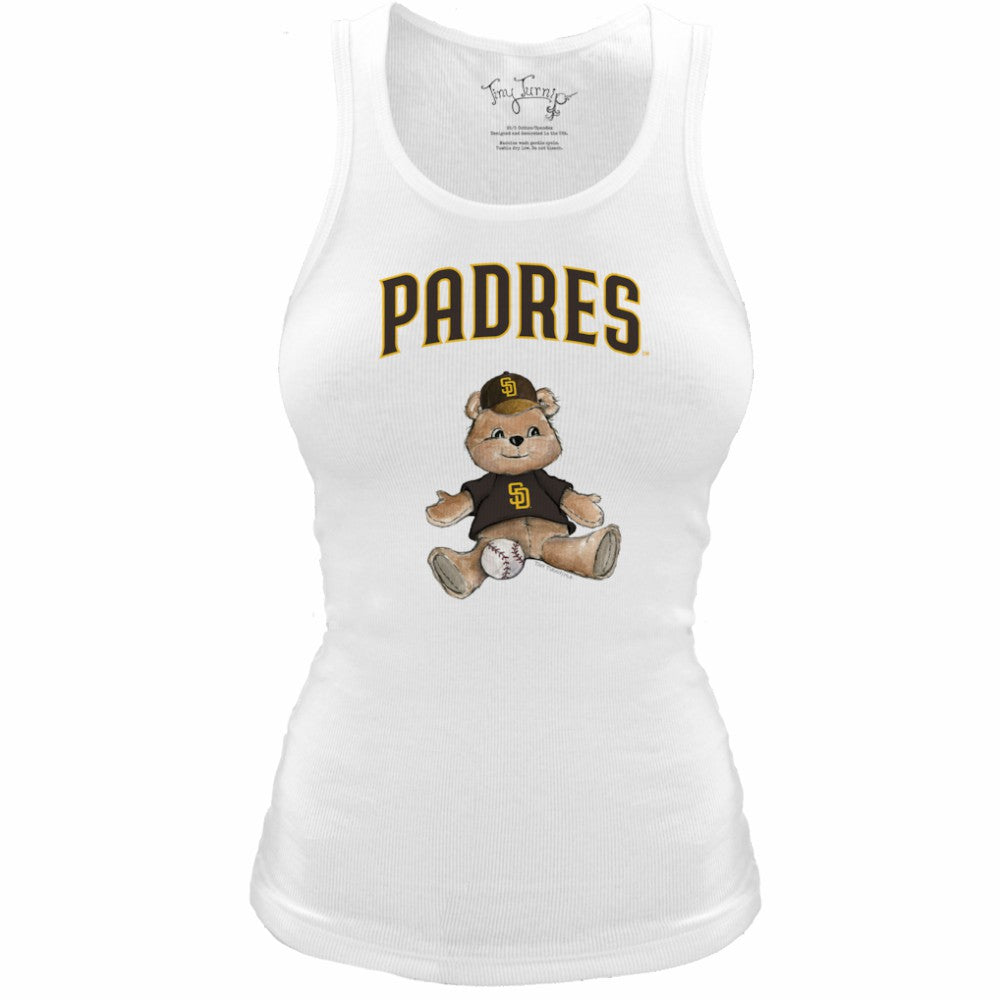 San Diego Padres Tiny Turnip Women's Fitted Teddy Bear Tri-Blend Tank Top - MLB