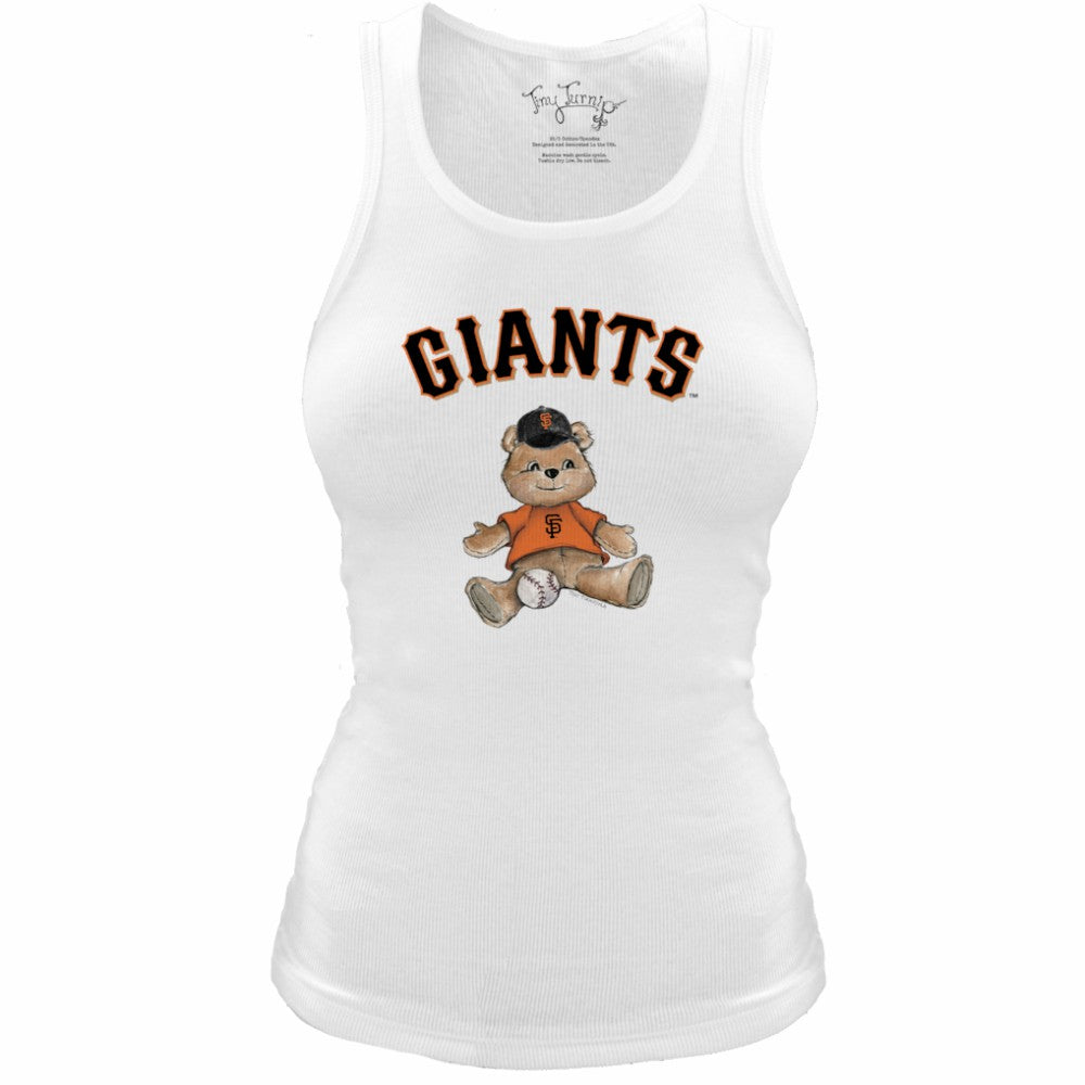 San Francisco Giants Tiny Turnip Women's Fitted Teddy Bear Tri-Blend Tank Top - MLB