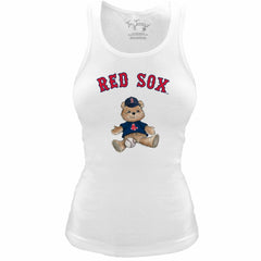 Boston Red Sox Tiny Turnip Women's Fitted Teddy Bear Tri-Blend Tank Top - MLB