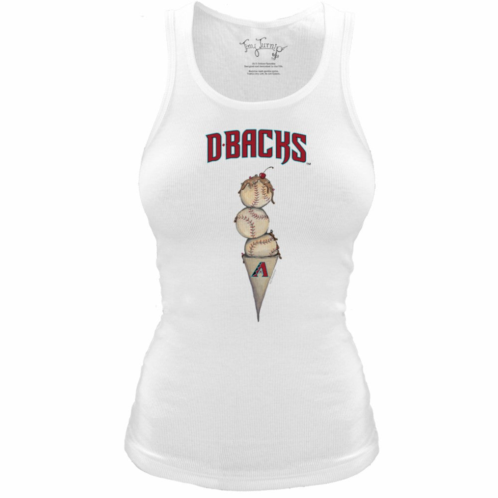 Arizona Diamondbacks Tiny Turnip Women's Fitted Triple Scoop Tri-Blend Tank Top - MLB