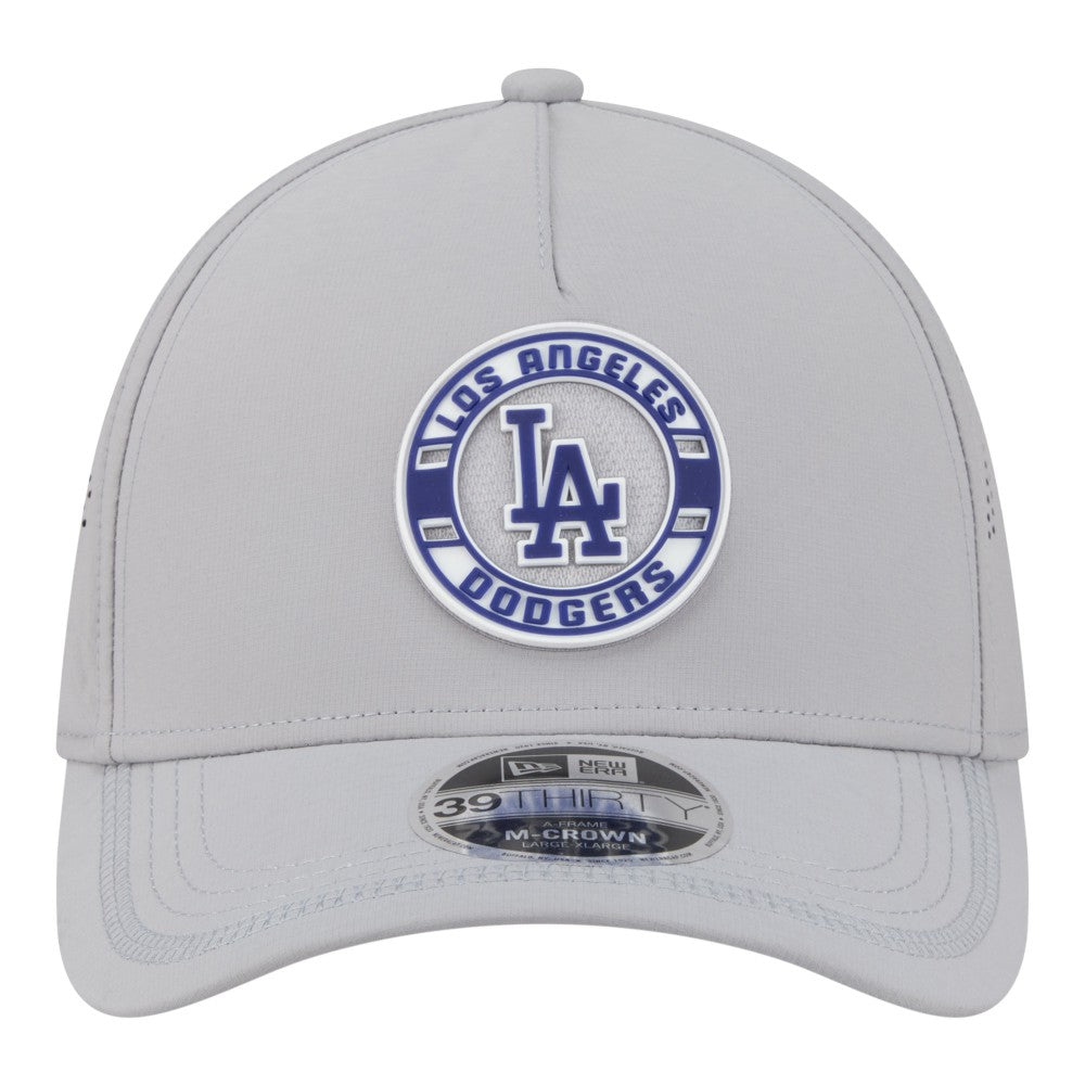 Los Angeles Dodgers New Era Patch 39THIRTY A-Frame M-Crown Perforated Flex Hat - MLB