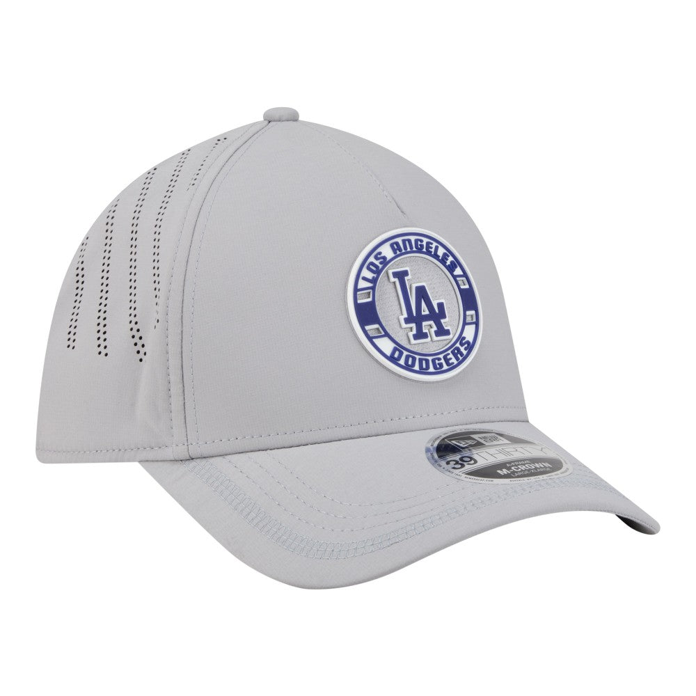 Los Angeles Dodgers New Era Patch 39THIRTY A-Frame M-Crown Perforated Flex Hat - MLB