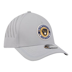 Milwaukee Brewers New Era Patch 39THIRTY A-Frame M-Crown Perforated Flex Hat - MLB