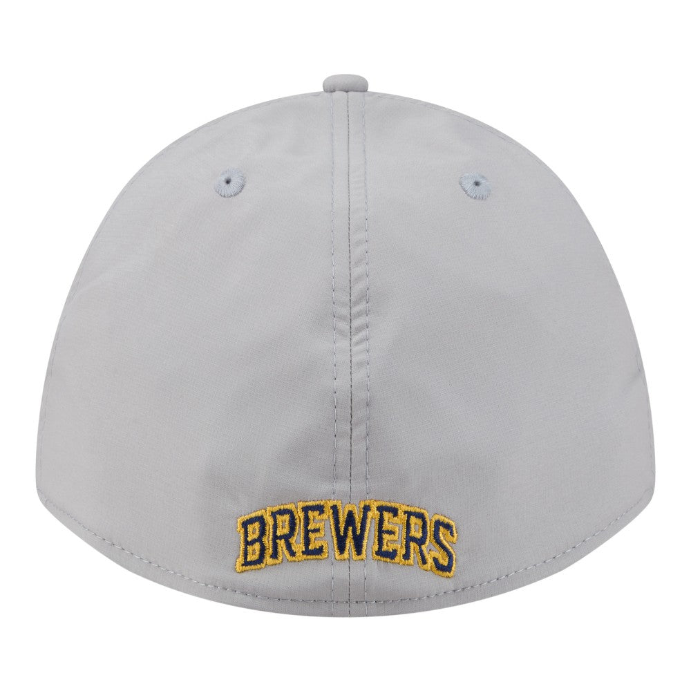 Milwaukee Brewers New Era Patch 39THIRTY A-Frame M-Crown Perforated Flex Hat - MLB