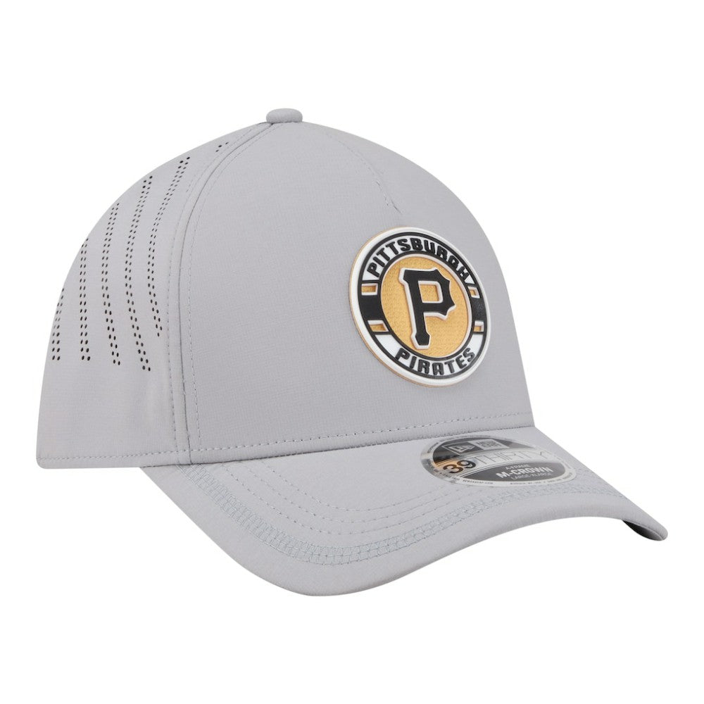 Pittsburgh Pirates New Era Patch 39THIRTY A-Frame M-Crown Perforated Flex Hat - MLB