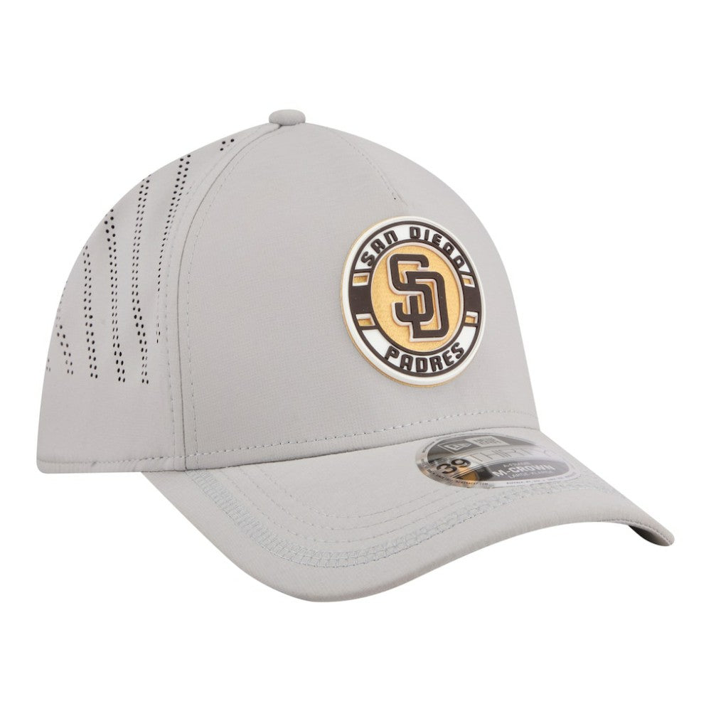San Diego Padres New Era Patch 39THIRTY A-Frame M-Crown Perforated Flex Hat - MLB
