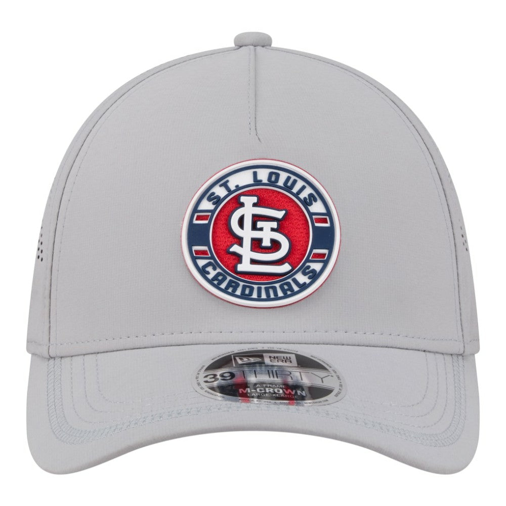 St. Louis Cardinals New Era Patch 39THIRTY A-Frame M-Crown Perforated Flex Hat - MLB