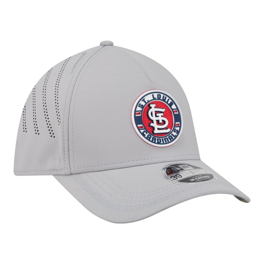 St. Louis Cardinals New Era Patch 39THIRTY A-Frame M-Crown Perforated Flex Hat - MLB