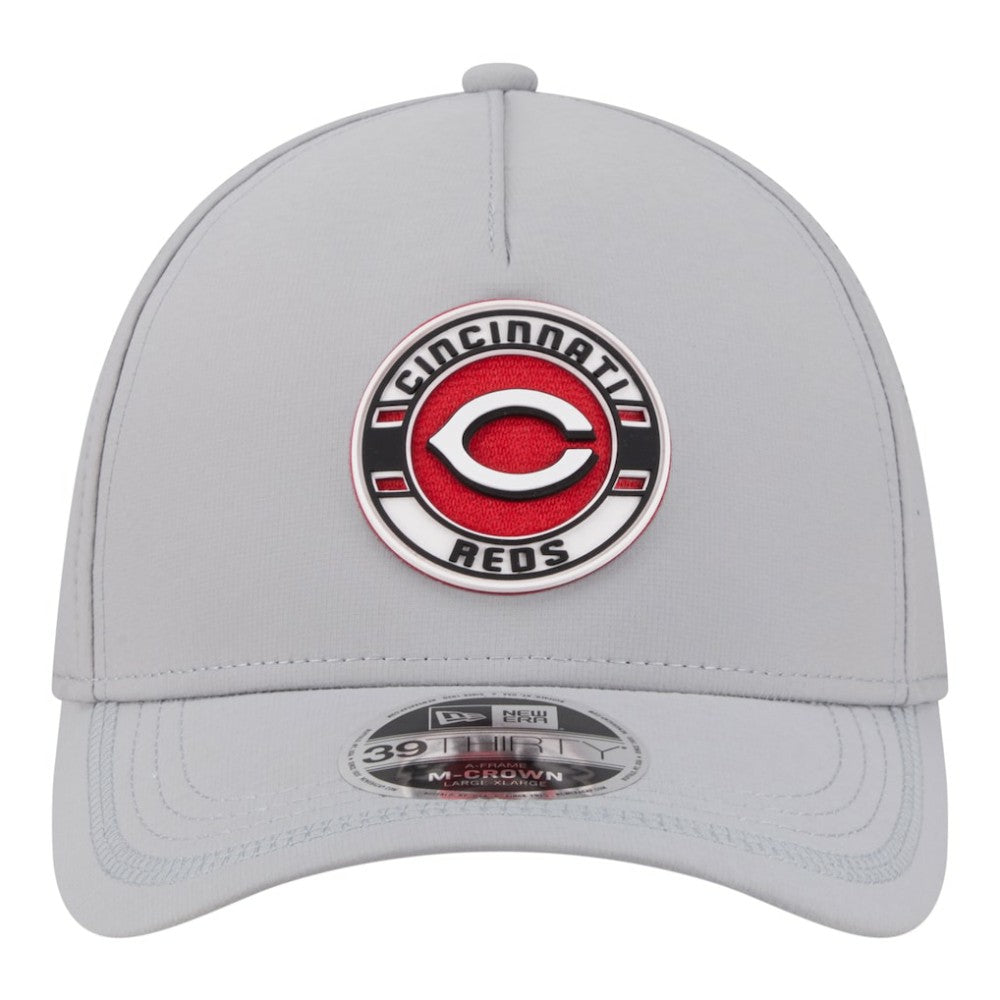 Cincinnati Reds New Era Patch 39THIRTY A-Frame M-Crown Perforated Flex Hat - MLB