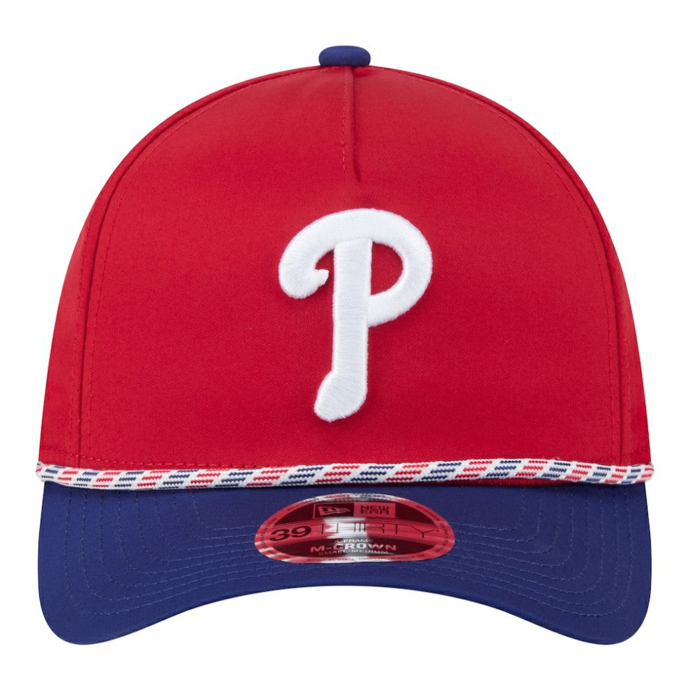 Philadelphia Phillies New Era Rope M-Crown A-Frame 39THIRTY Flex Hat - MLB