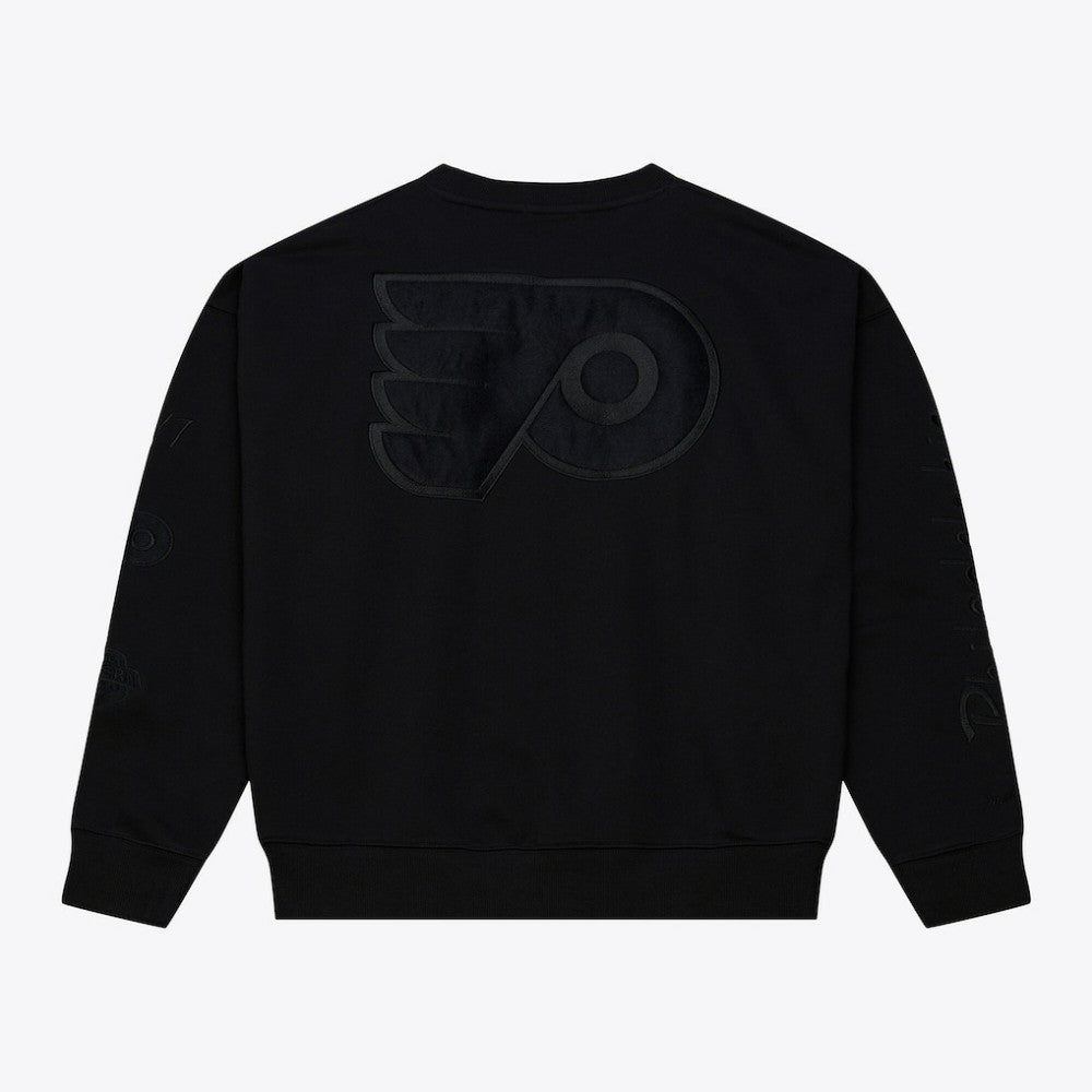 Philadelphia Flyers Mitchell & Ness Unisex Phantom Fleece Crew Neck Sweatshirt - Black - NHL