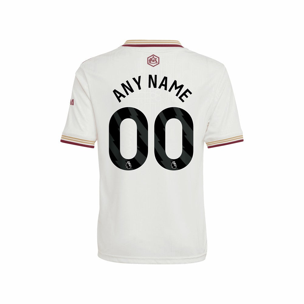 Arsenal Youth 2025/26 Third Replica Custom Jersey White | Adidas discount