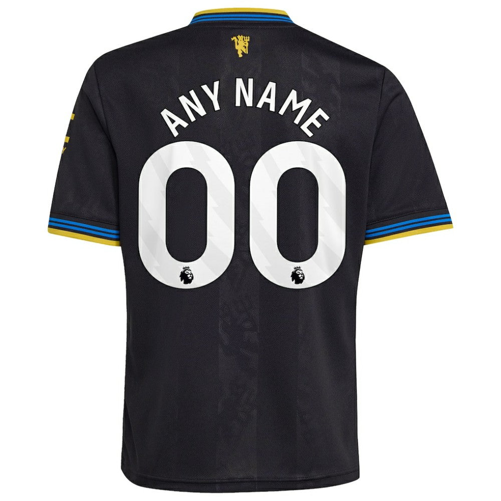 Manchester United Youth 2025/26 Third Replica Custom Jersey Black | Adidas cheap