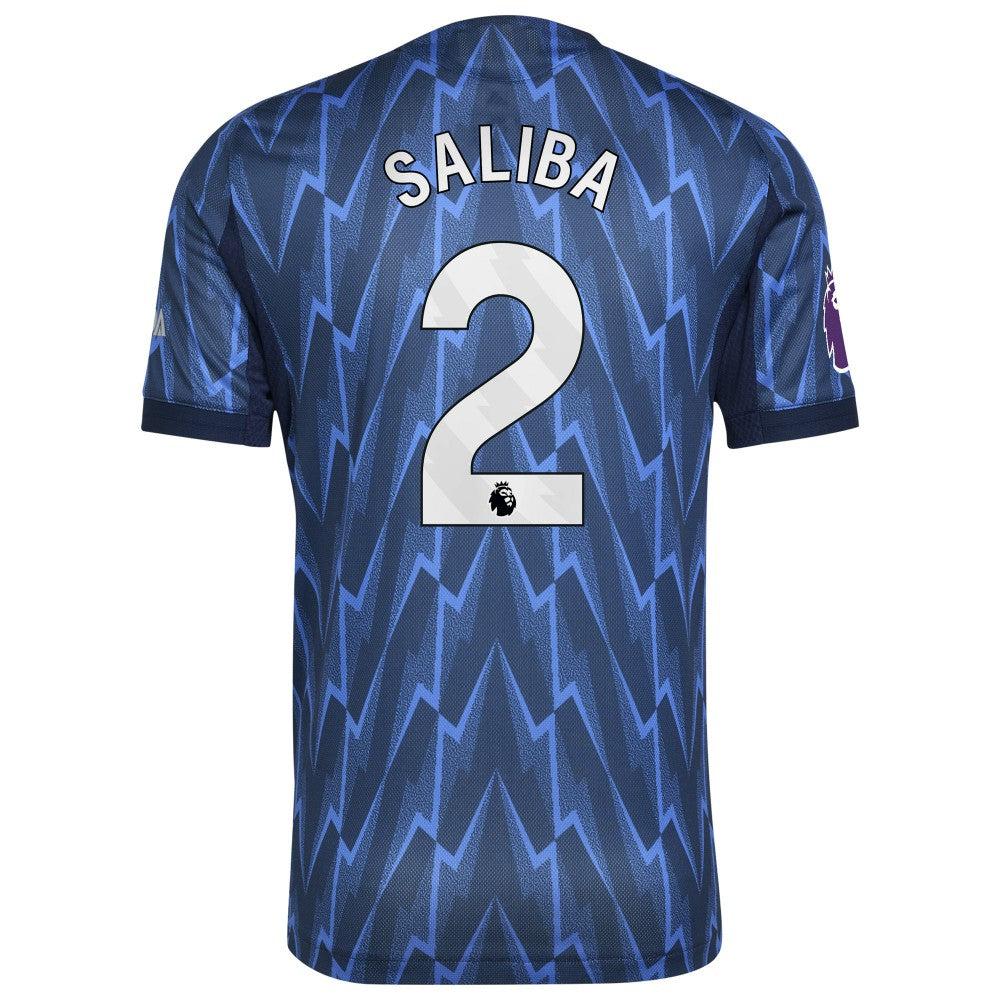 William Saliba Arsenal 2025/26 Away Player Jersey Blue | Adidas discount