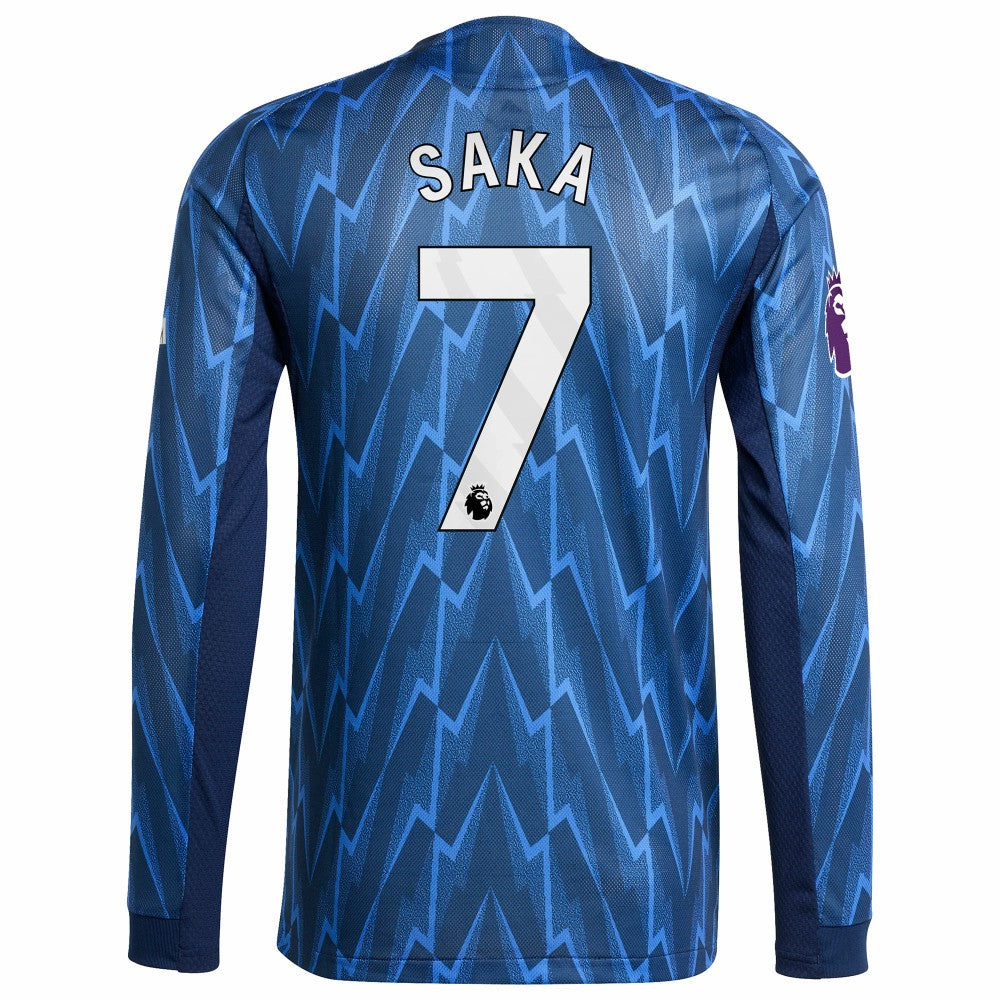 Bukayo Saka Arsenal 2025/26 Away Long Sleeve Player Jersey Blue | Adidas discount